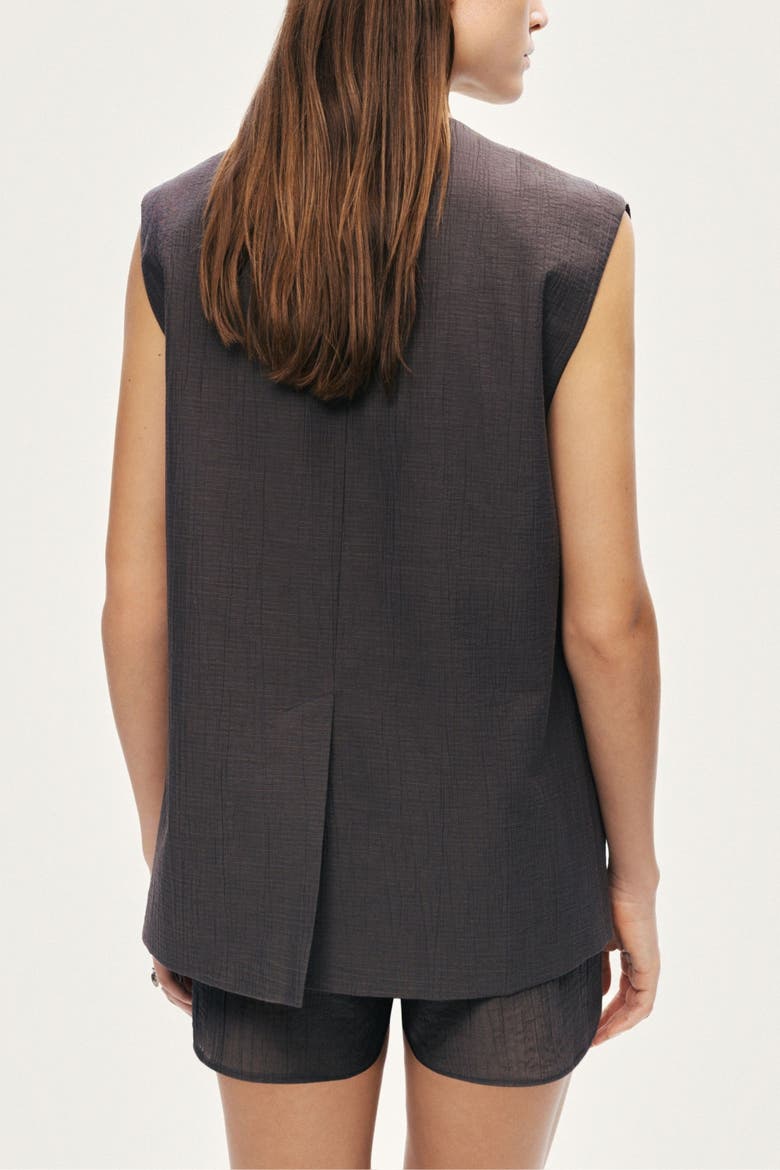 Tailored V-Neck Vest, Alternate, color, Anthracite