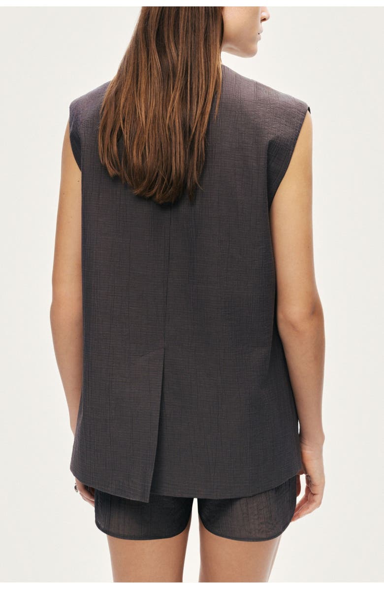 Nocturne Tailored V-Neck Vest, Alternate, color, Anthracite