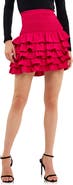 Endless Rose Smocked Tiered Ruffle Miniskirt
