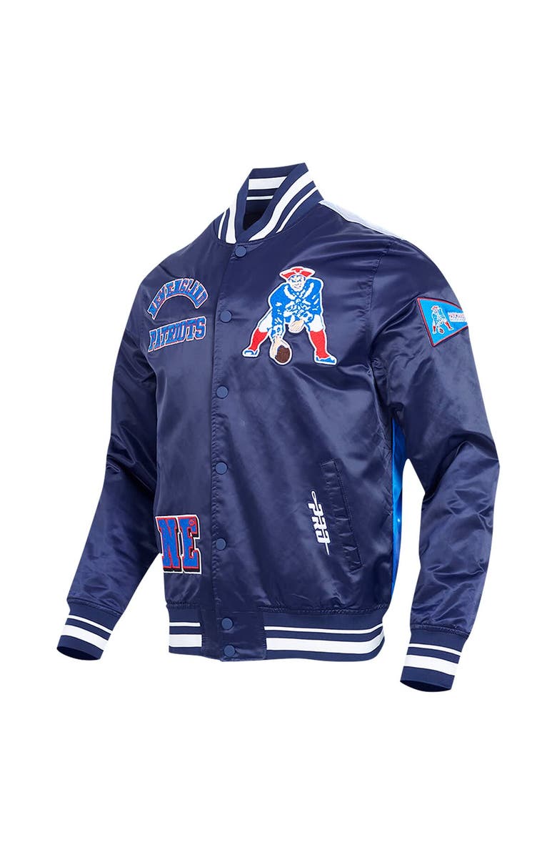 PRO STANDARD Men's Pro Standard Navy New England Patriots Sublimated Satin Full-Snap Jacket, Alternate, color, Navy