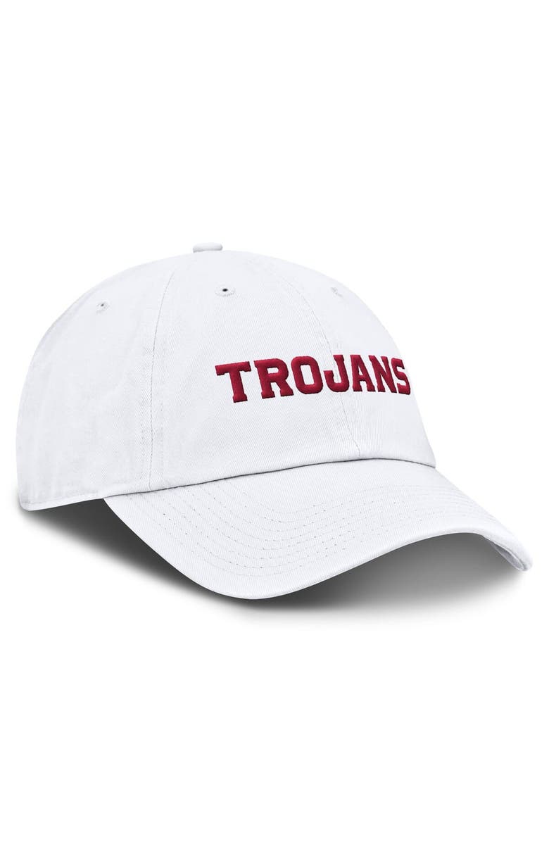 Nike Men's Nike White USC Trojans Core Club Mascot Wordmark Adjustable Hat, Alternate, color, White
