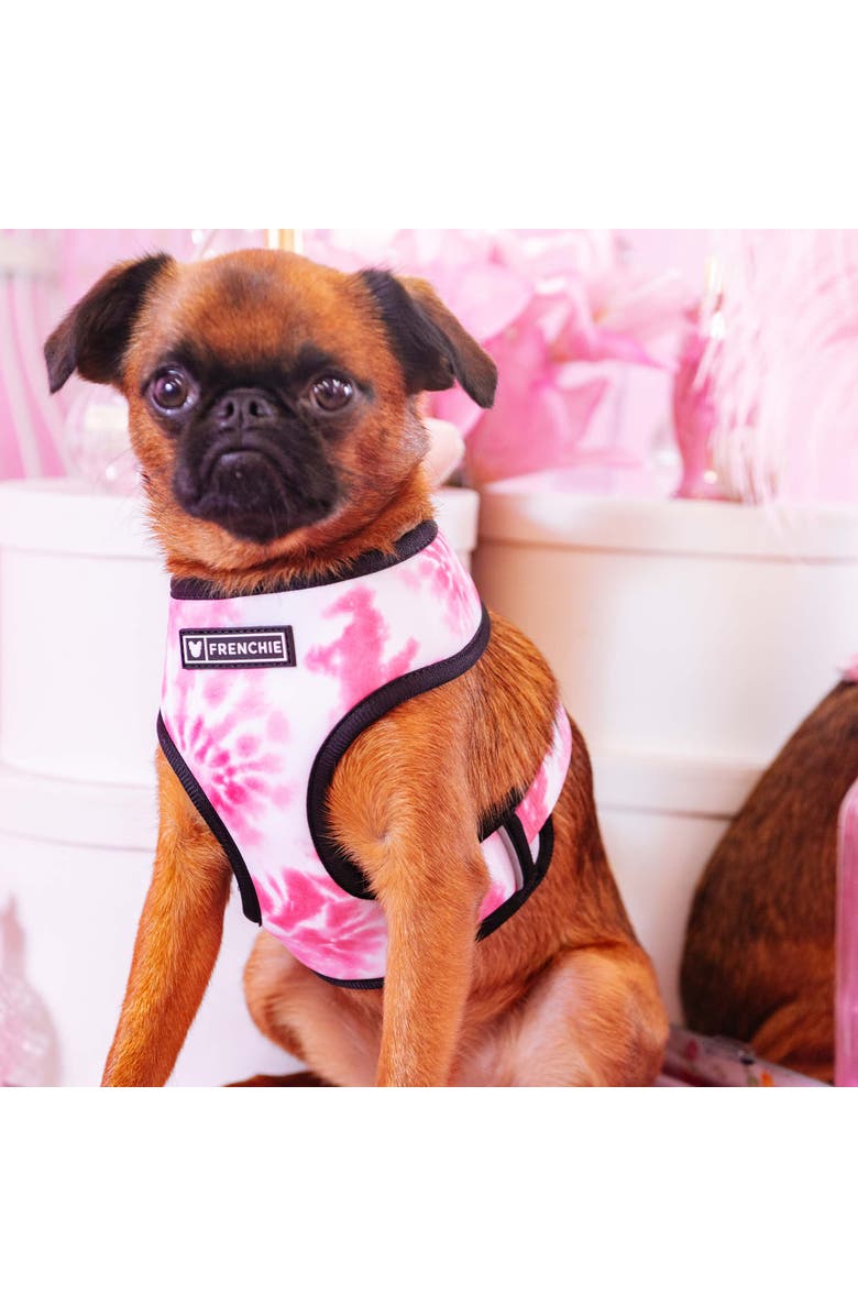Frenchie Duo Reverible Harness, Alternate, color, Pink Tie Dye