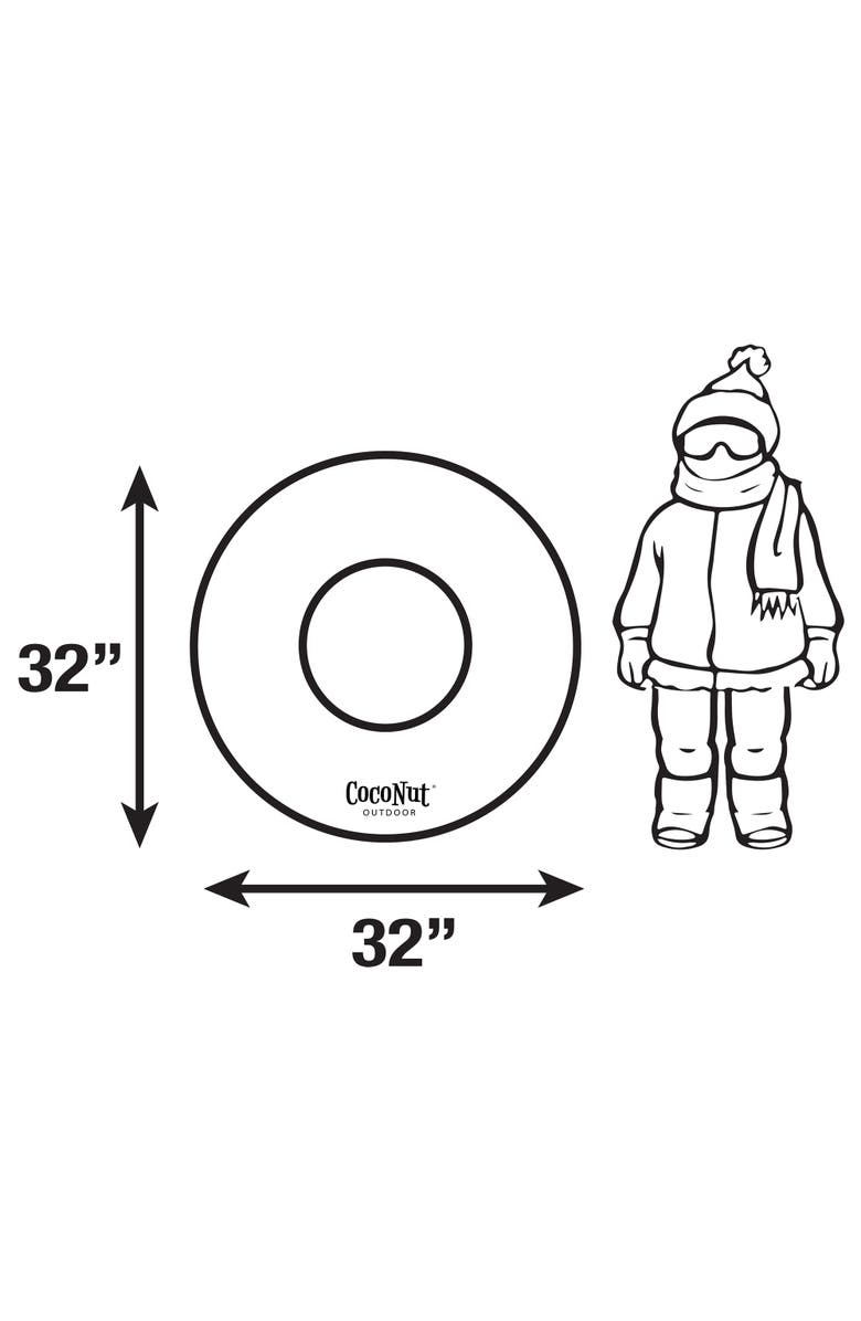 Coconut Outdoor Snow Day Bear & Penguin 32" Junior Snow Tube,5+, Alternate, color, Multicolored