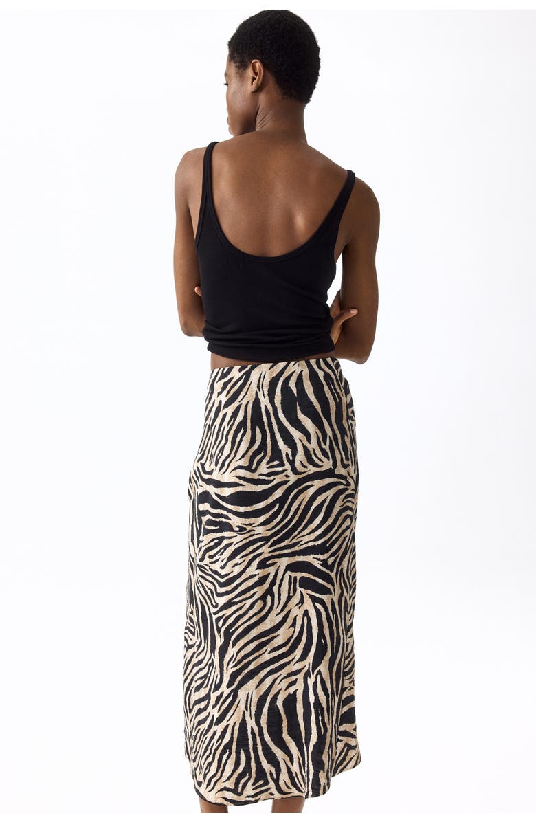 H&M Wrap Skirt, Alternate, color, Beige/Zebra Print