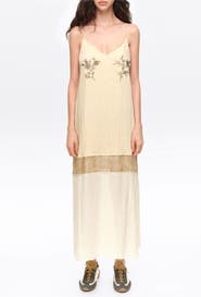 Bimba y Lola Straight midi dress with stones