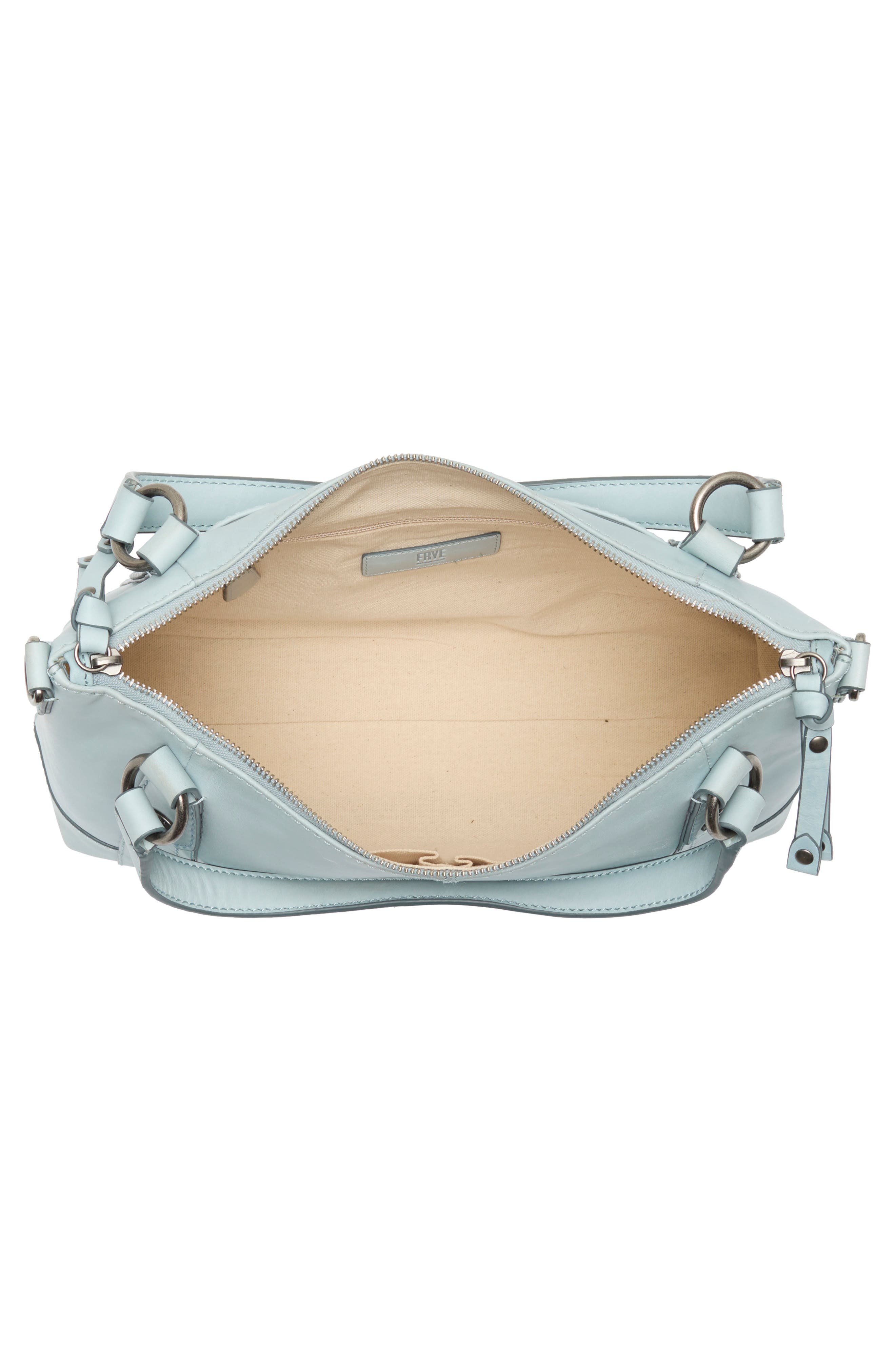 Melissa Medium Leather Satchel, Alternate, color, LT. SKY