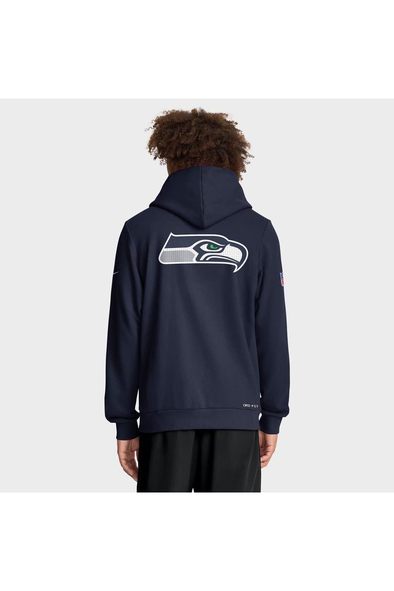 Men's Nike College Navy Seattle Seahawks Sideline Utility Player Performance Full-Zip Hoodie, Alternate, color, College Navy