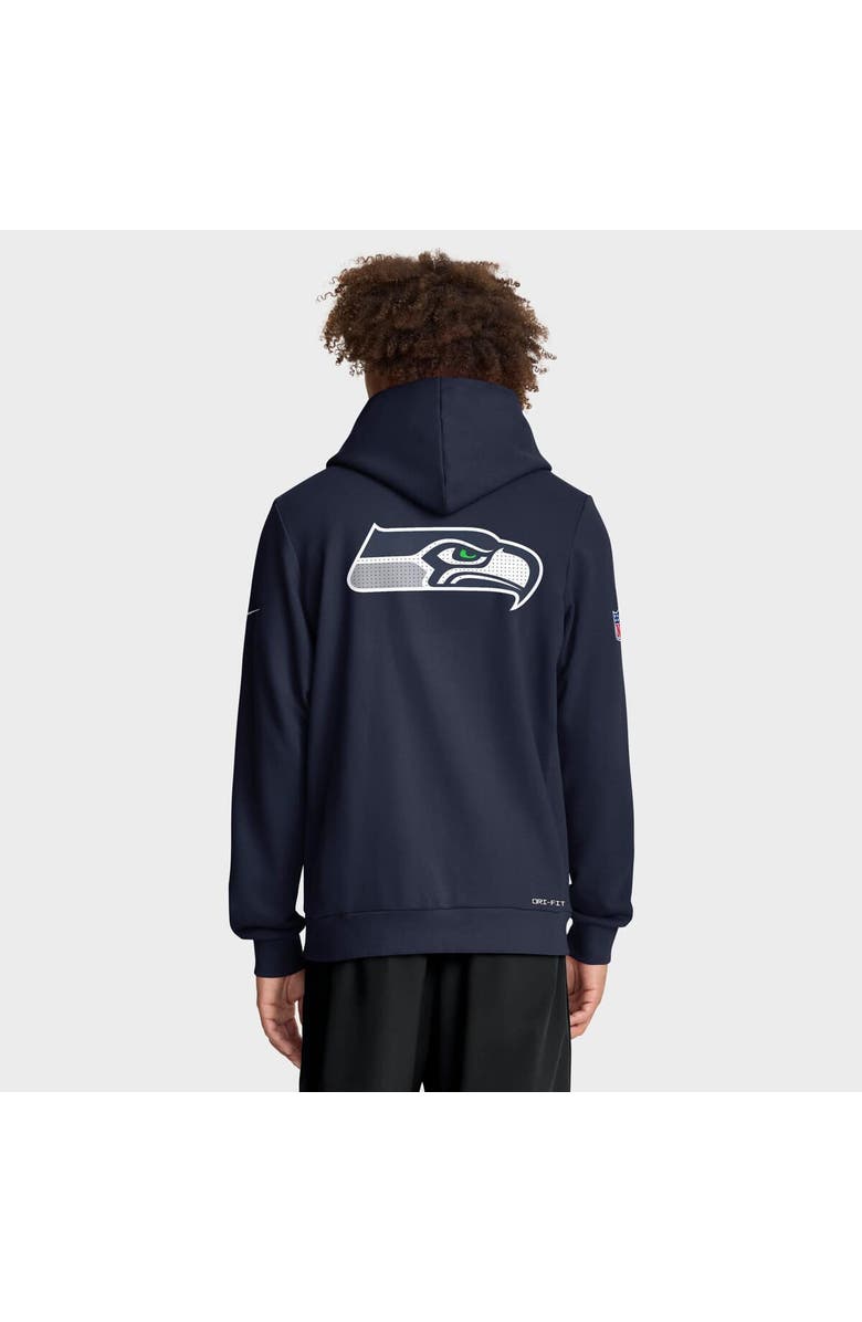 Nike Men's Nike College Navy Seattle Seahawks Sideline Utility Player Performance Full-Zip Hoodie, Alternate, color, College Navy