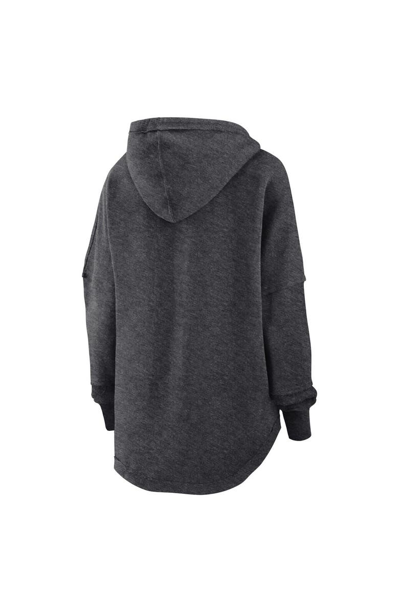 FANATICS Women's Fanatics Branded Heather Charcoal Pittsburgh Penguins Lux Lounge Helmet Arch Pullover Hoodie, Alternate, color, 