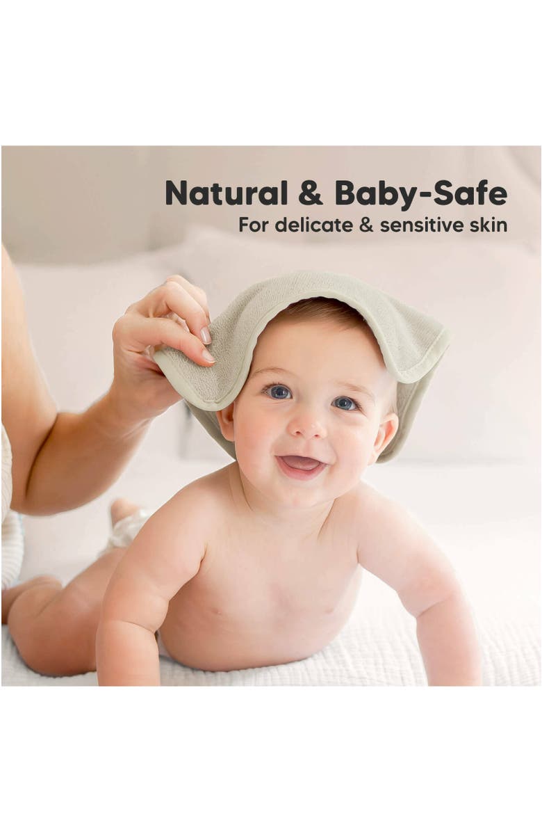 KeaBabies Deluxe Baby Washcloths, Alternate, color, Stone/Dove