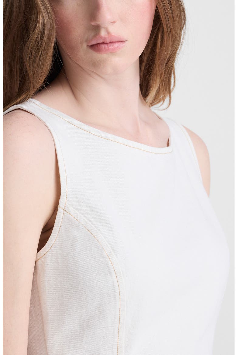 Boat Neck Denim Shell, Alternate, color, VINTAGE CANVAS