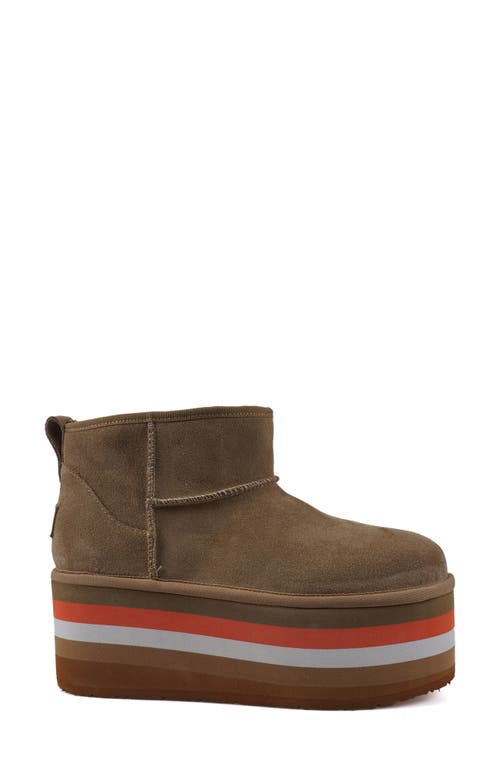 Zigi Bliss Faux Shearling Platform Bootie In White/cocoa
