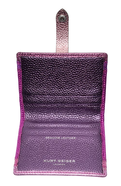 Kurt Geiger London Kensington Leather Card Case In Pink