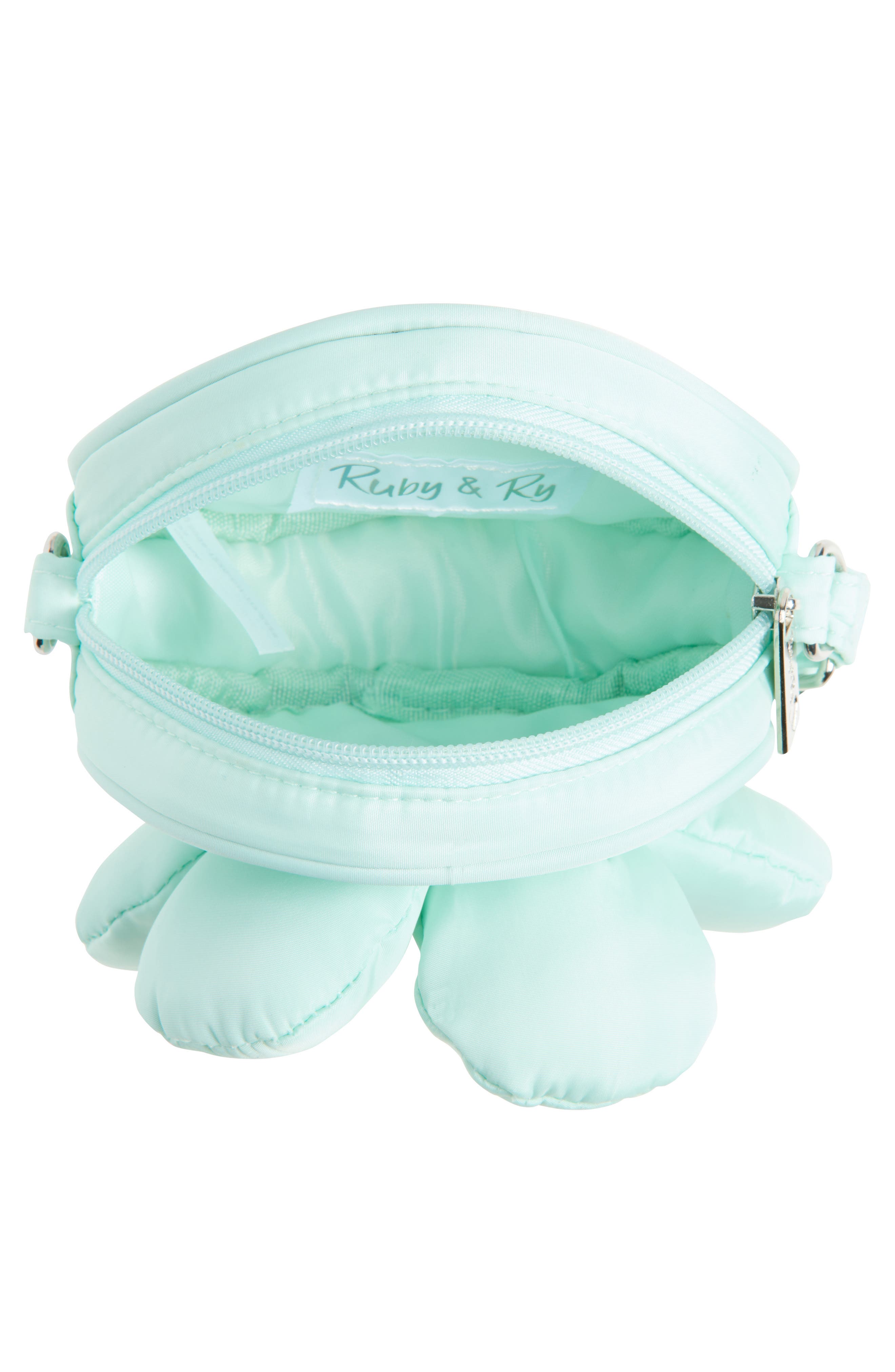 Ruby & Ry Kids' 3D Puffy Flower Bag, Alternate, color, Aqua