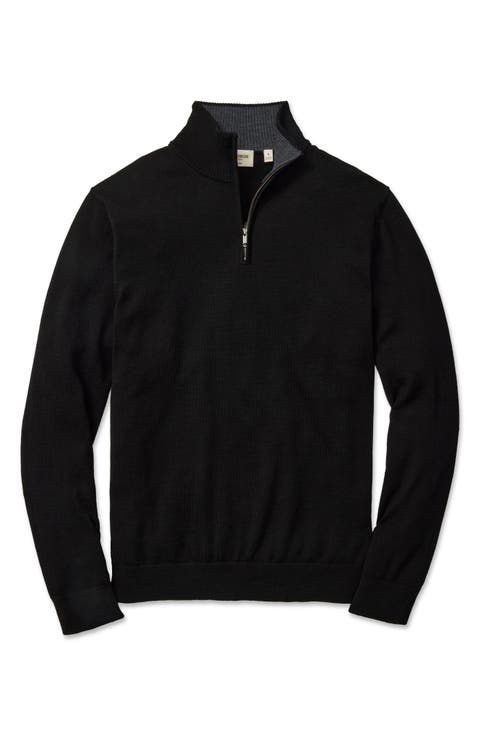 Merino Wool Quarter Zip Sweater