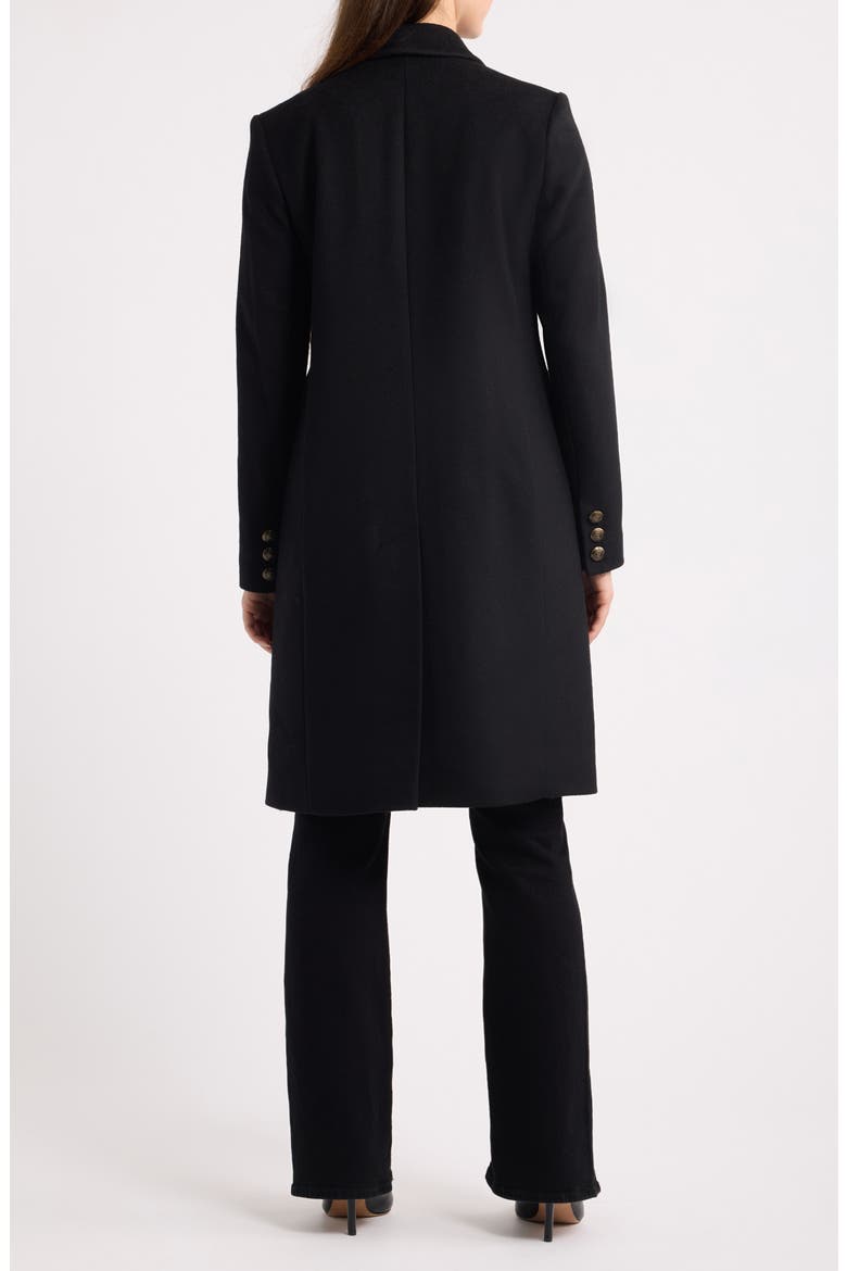 Lauren Ralph Lauren Crest Patch Wool Blend Reefer Coat (Women