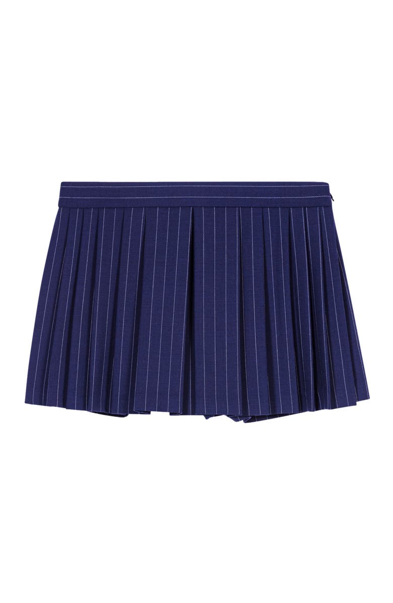 maje Striped layered effect shorts, Alternate, color,