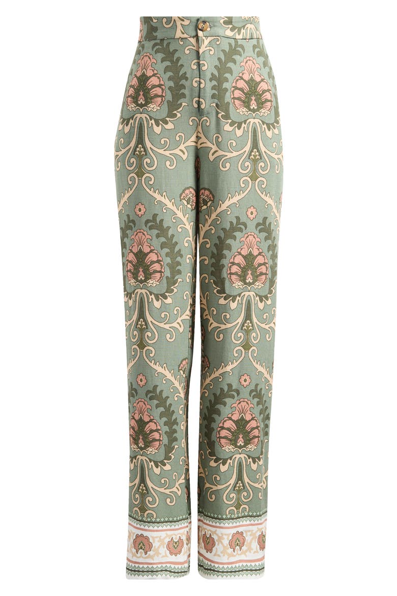 The Soft Print Pants, Alternate, color, MEZZO SAGE
