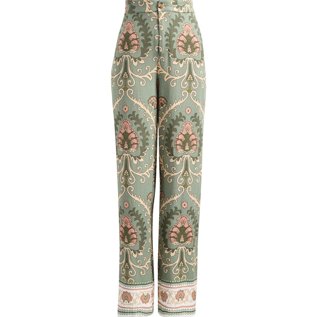 Sanctuary The Soft Print Pants In Mezzo Sage