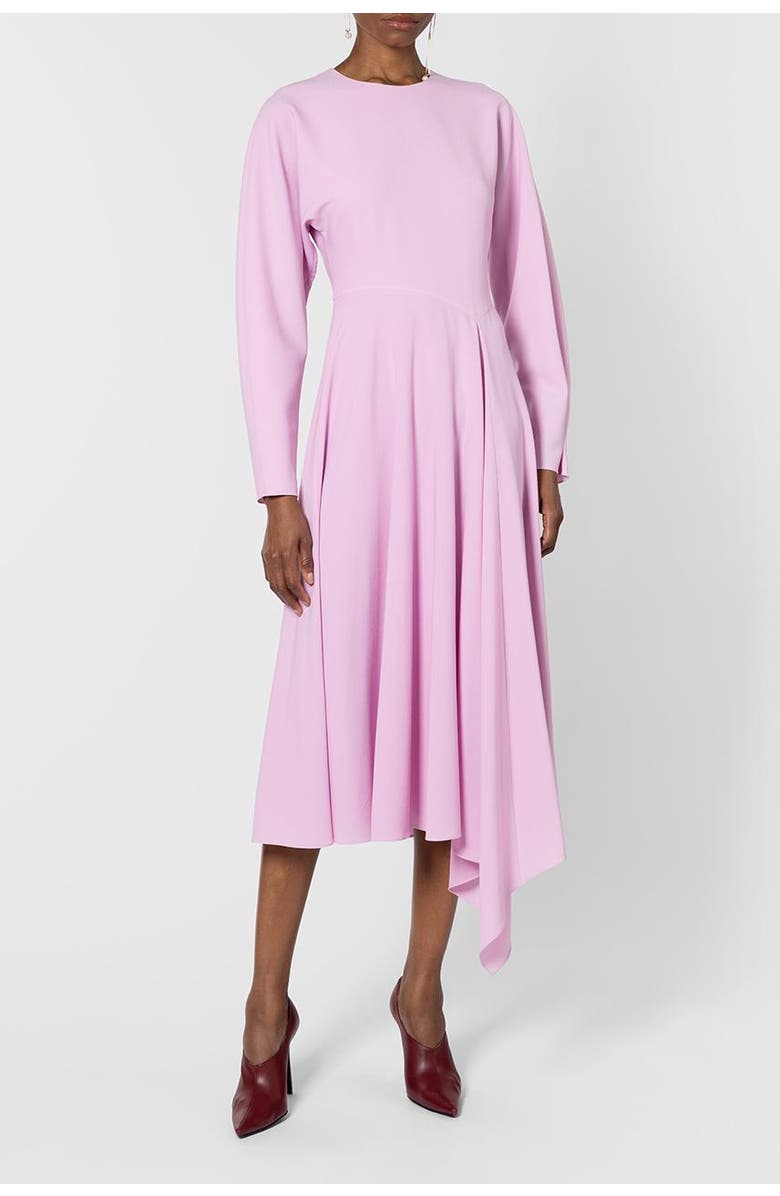 Roksanda Yelin Crepe Long Sleeve Dress, Alternate, color, Blush