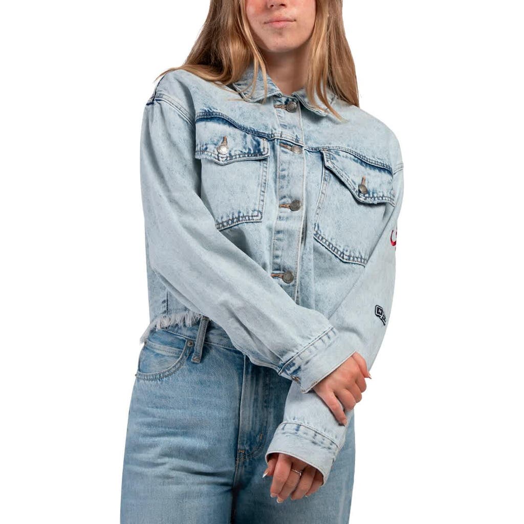 Hype And Vice Denim Alabama Crimson Tide Lightwash Full-button Jean Jacket