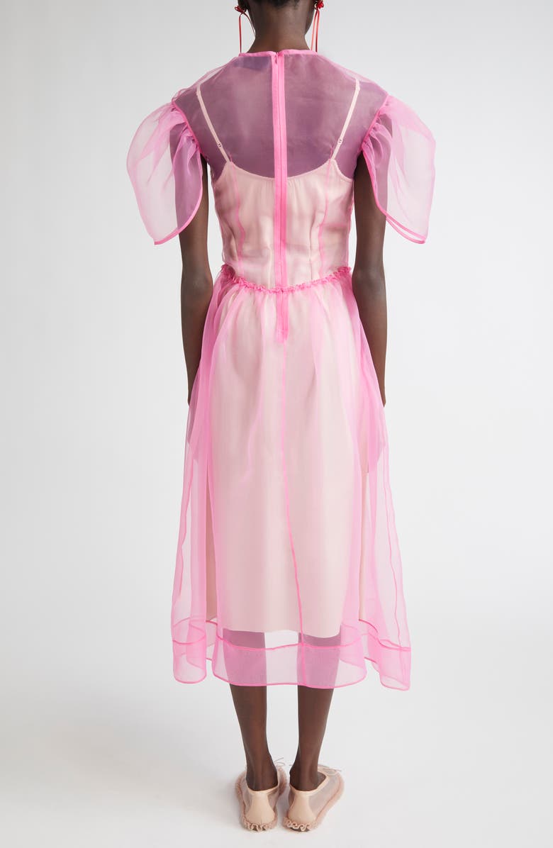 Simone Rocha Petal Sleeve Sculpted Organza Corset Dress, Alternate, color, 