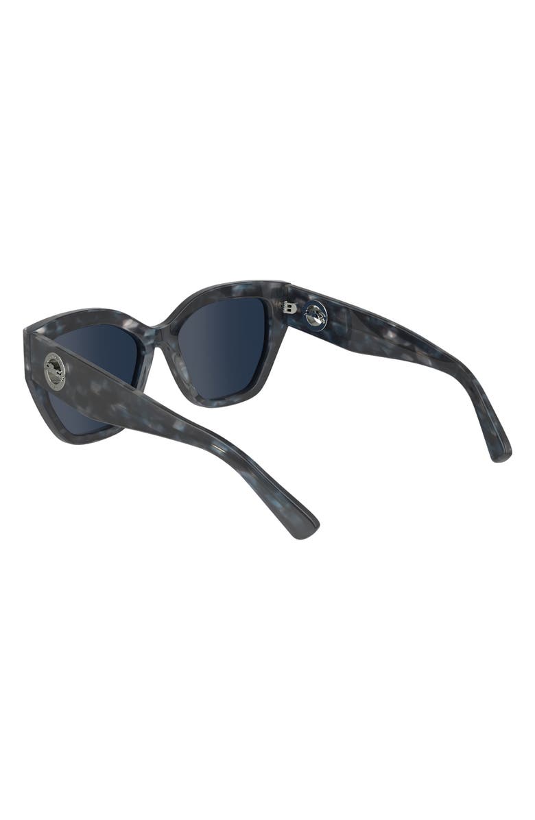 Longchamp 55mm Butterfly Sunglasses, Alternate, color, Textured Blue