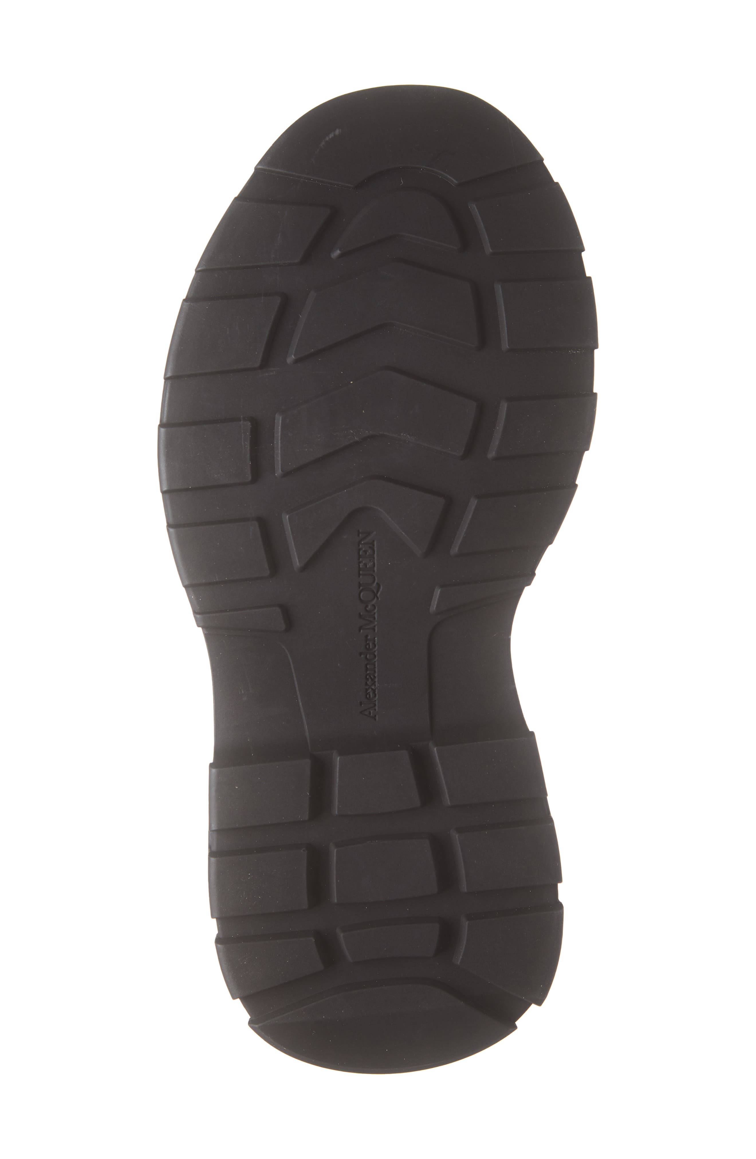 Alexander McQueen Lace-Up Lug Sole Hiker Boot, Alternate, color, BLACK SILVER