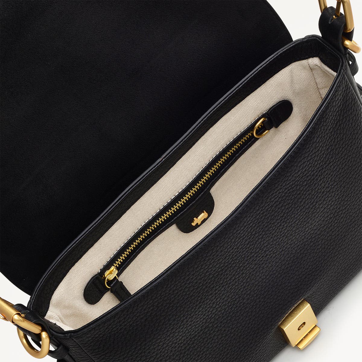 Radley Grafton Street Small Flapover Crossbody Bag, Alternate, color, Black