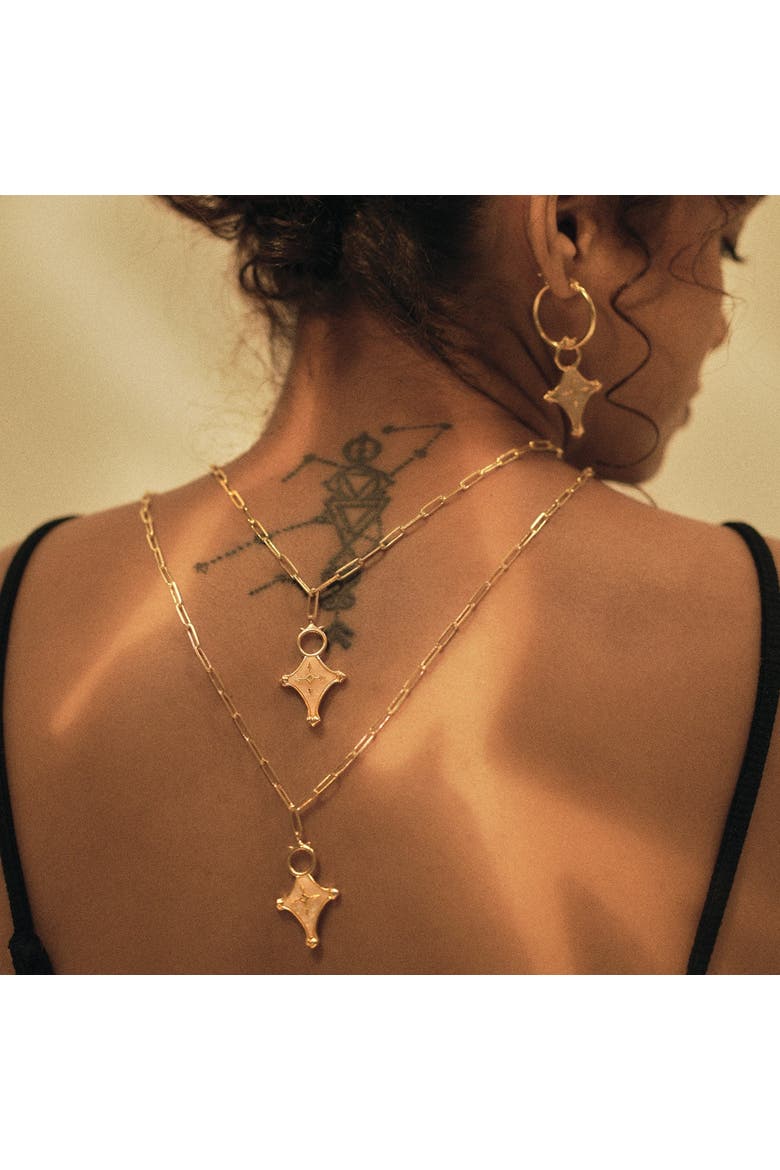 CRUZ NECKLACE, Alternate, color, Gold Plated