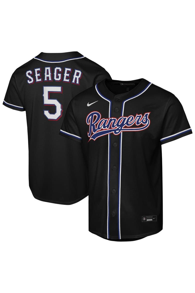 Youth Nike Corey Seager Black Texas Rangers Fashion Replica Player Jersey, Main, color, Black