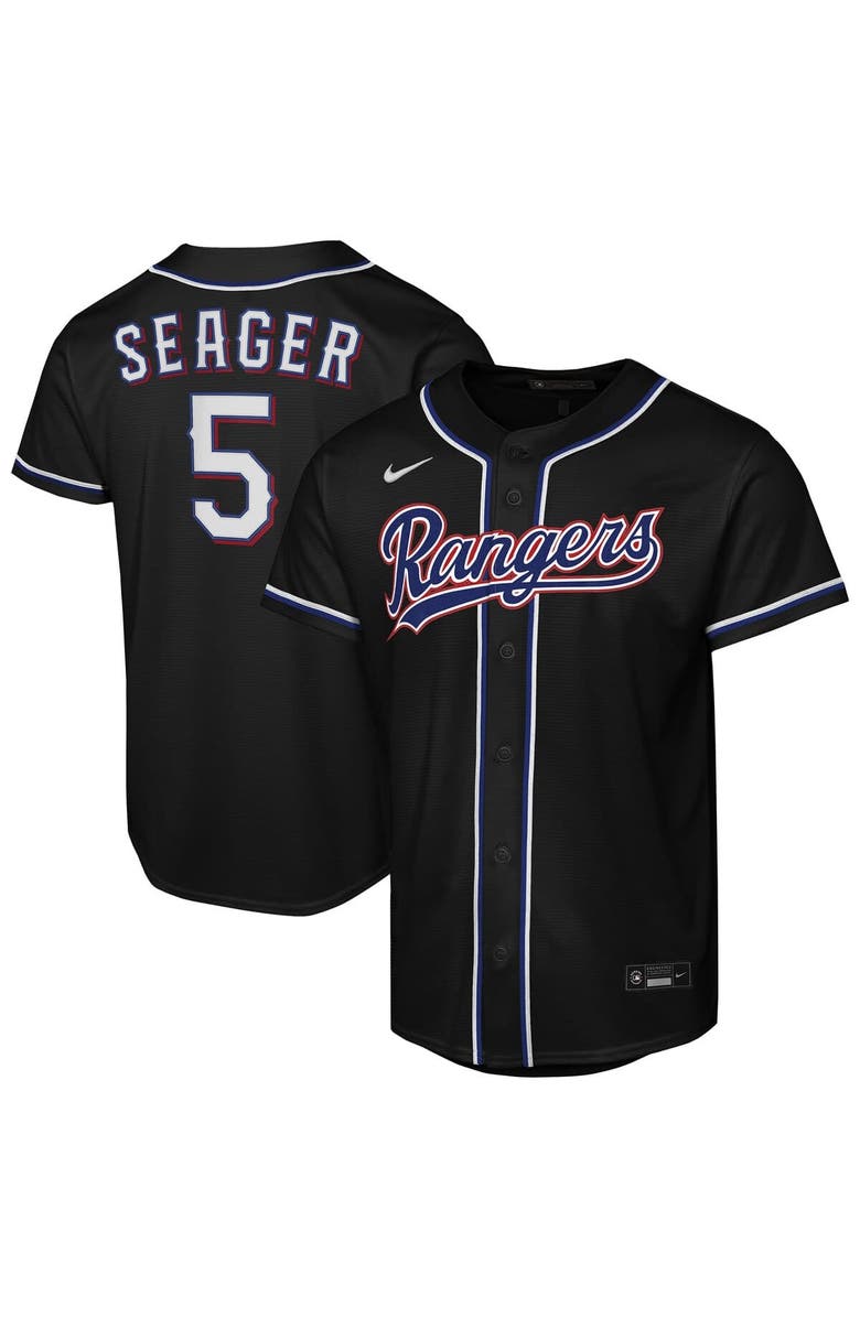 Nike Youth Nike Corey Seager Black Texas Rangers Fashion Replica Player Jersey, Main, color, Black