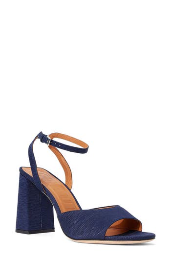 Staud Solange Block Heel Sandal In Navy