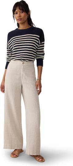 Sun Strider Wide Leg Linen Pants