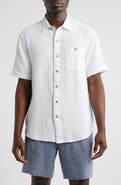 Tommy Bahama Beachside Cruiser Crinkled Short Sleeve Cotton Button-Up Shirt