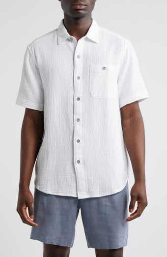Tommy Bahama Beachside Cruiser Crinkled Short Sleeve Cotton Button-Up Shirt