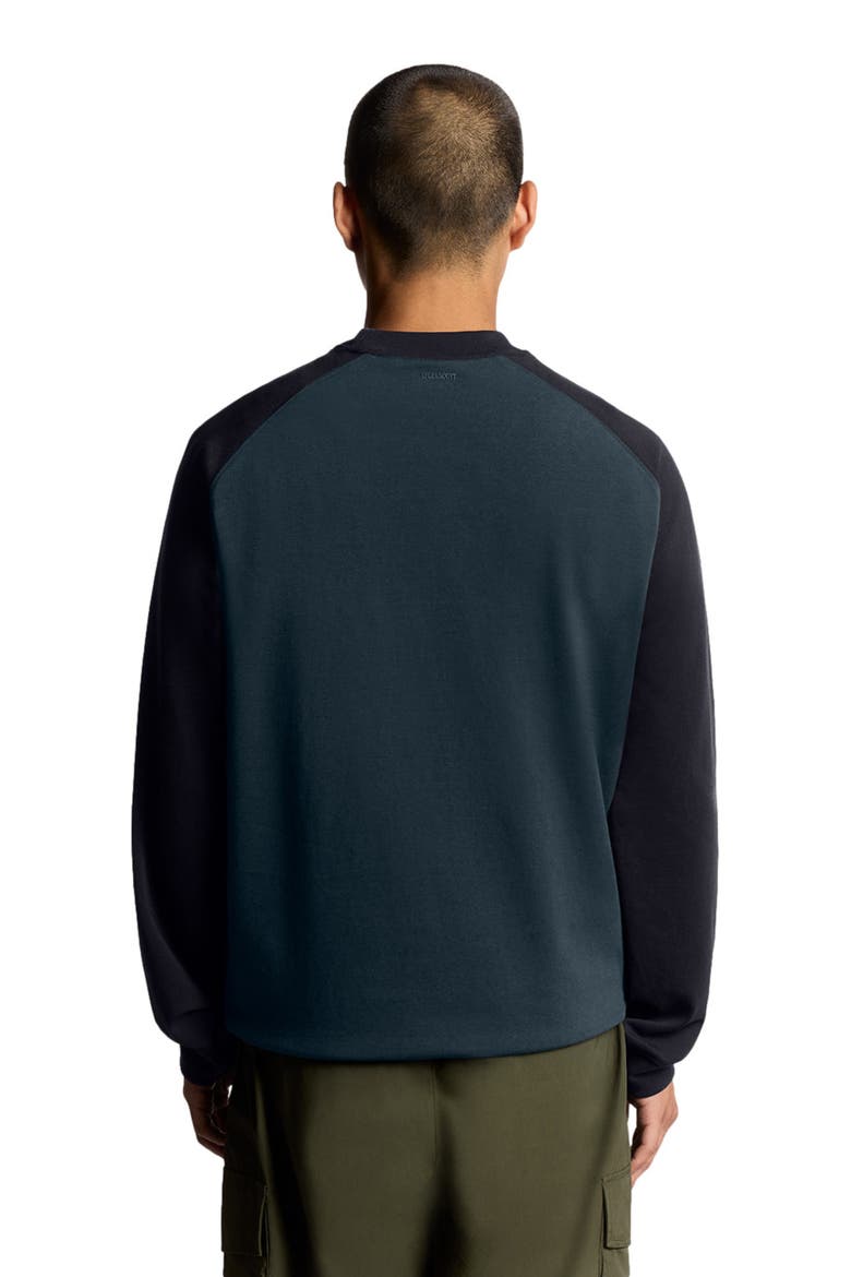 Half Raglan Hybrid Long Sweatshirt, Alternate, color, Dark Navy
