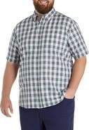 Harbor Bay by DXL Big & Tall Easy-Care Medium Plaid Sport Shirt