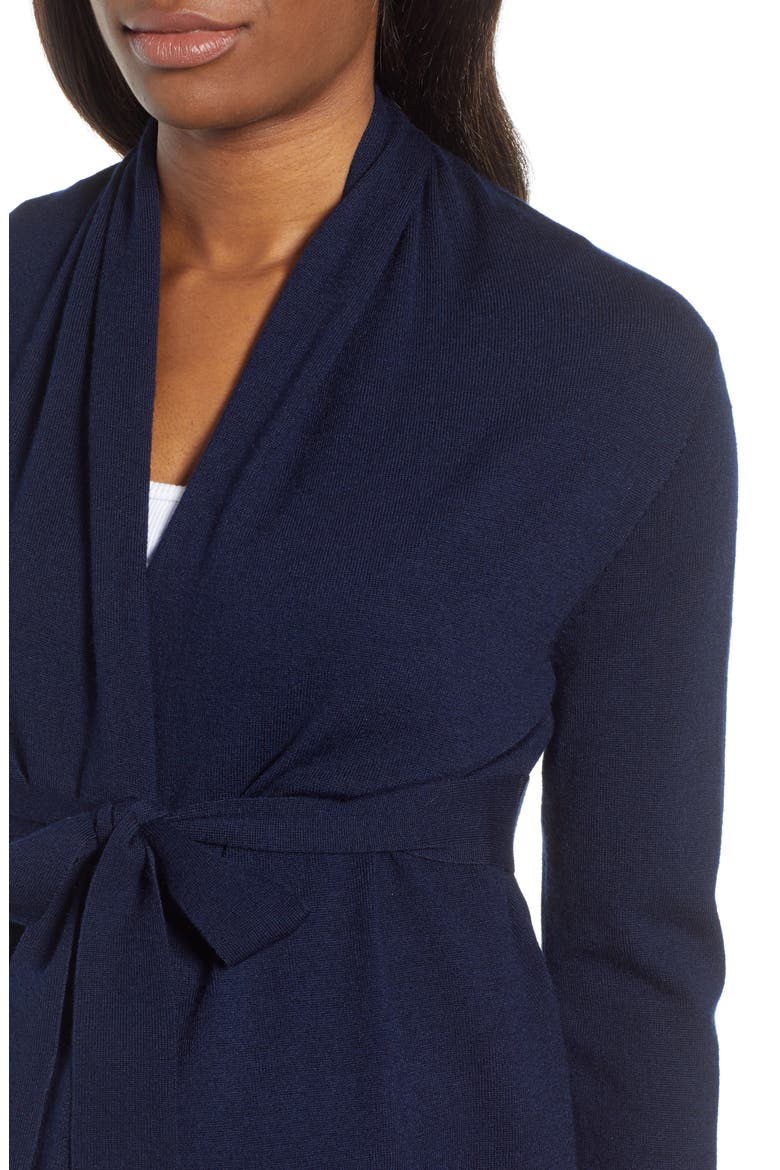 Wool Blend Maternity Cardigan, Alternate, color, NAVY