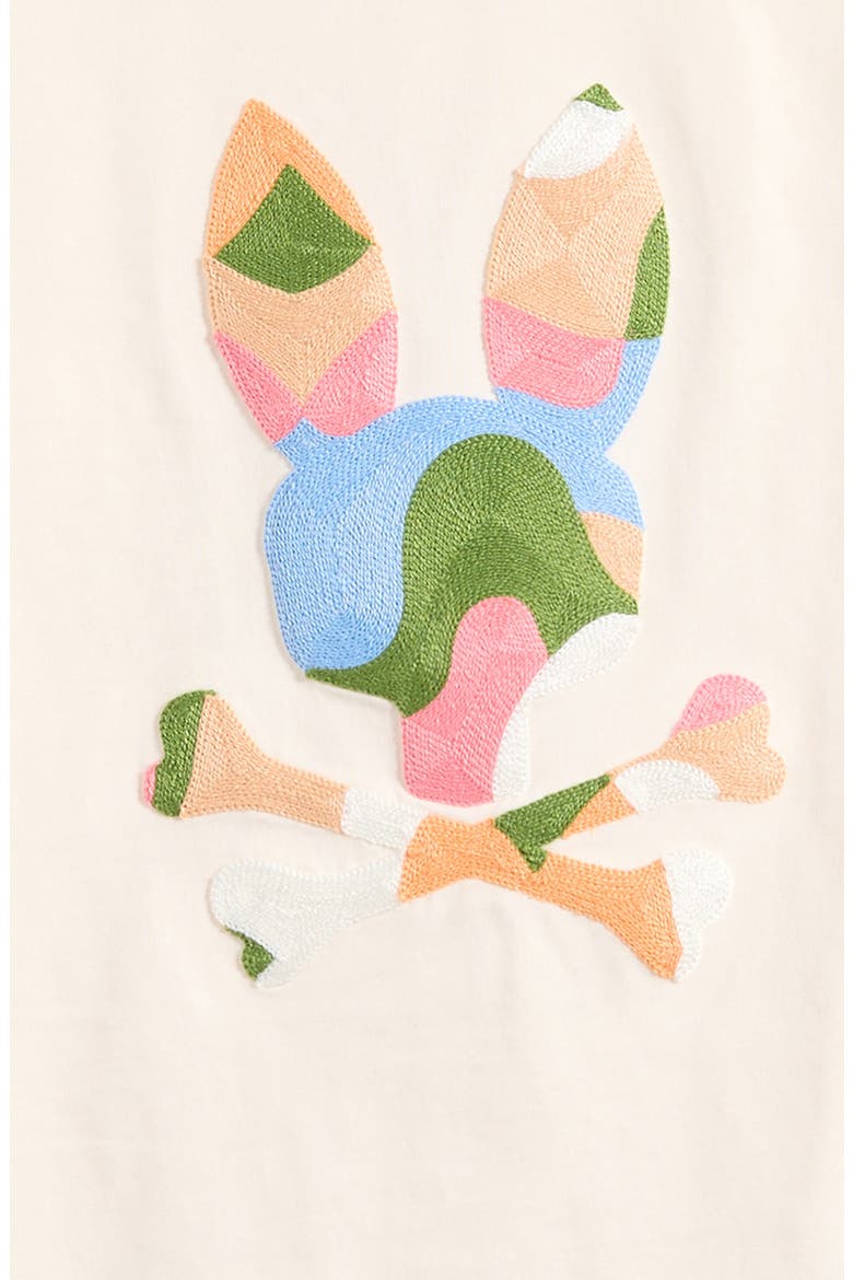 Kids' Ara Bunny Patch Cotton T-Shirt, Alternate, color, PRISTINE