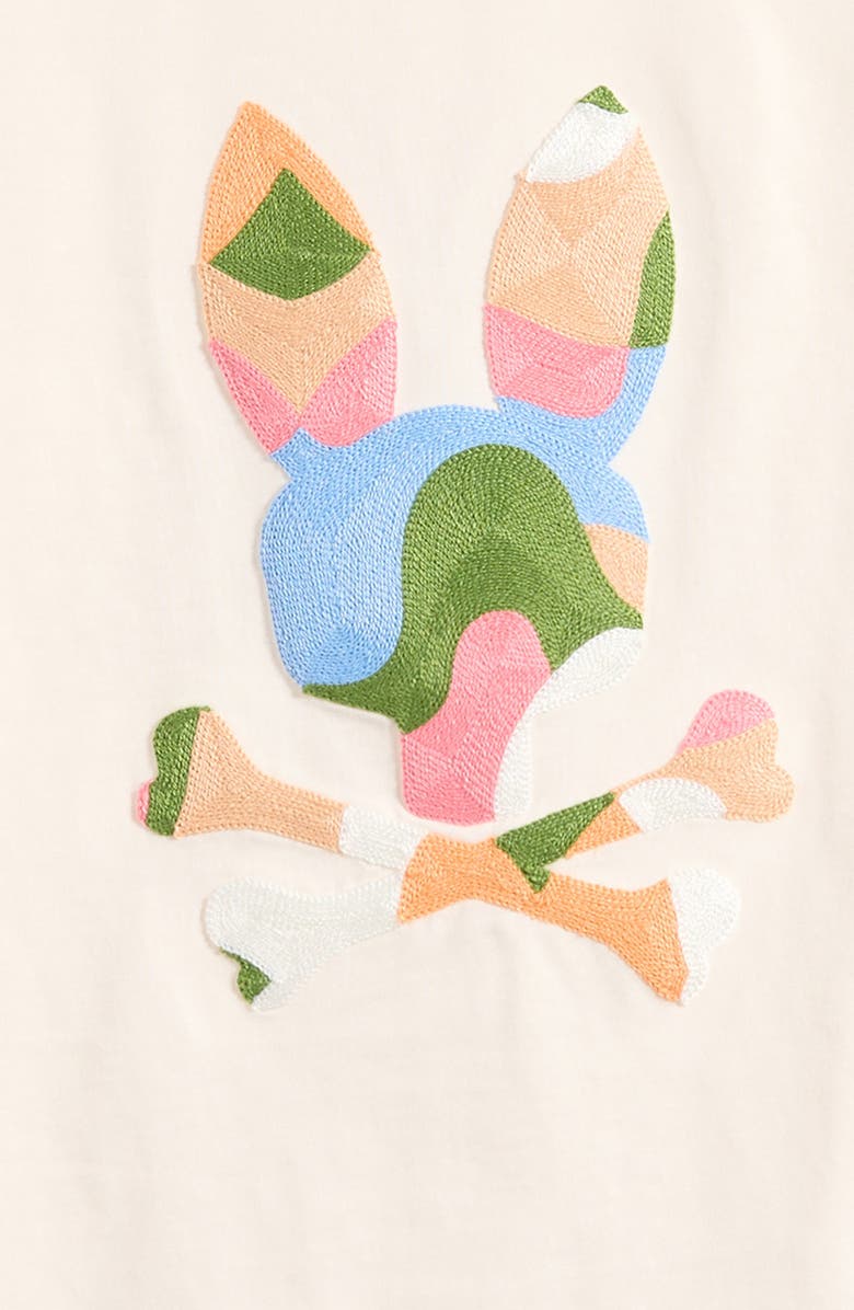 Psycho Bunny Kids' Ara Bunny Patch Cotton T-Shirt, Alternate, color, Pristine