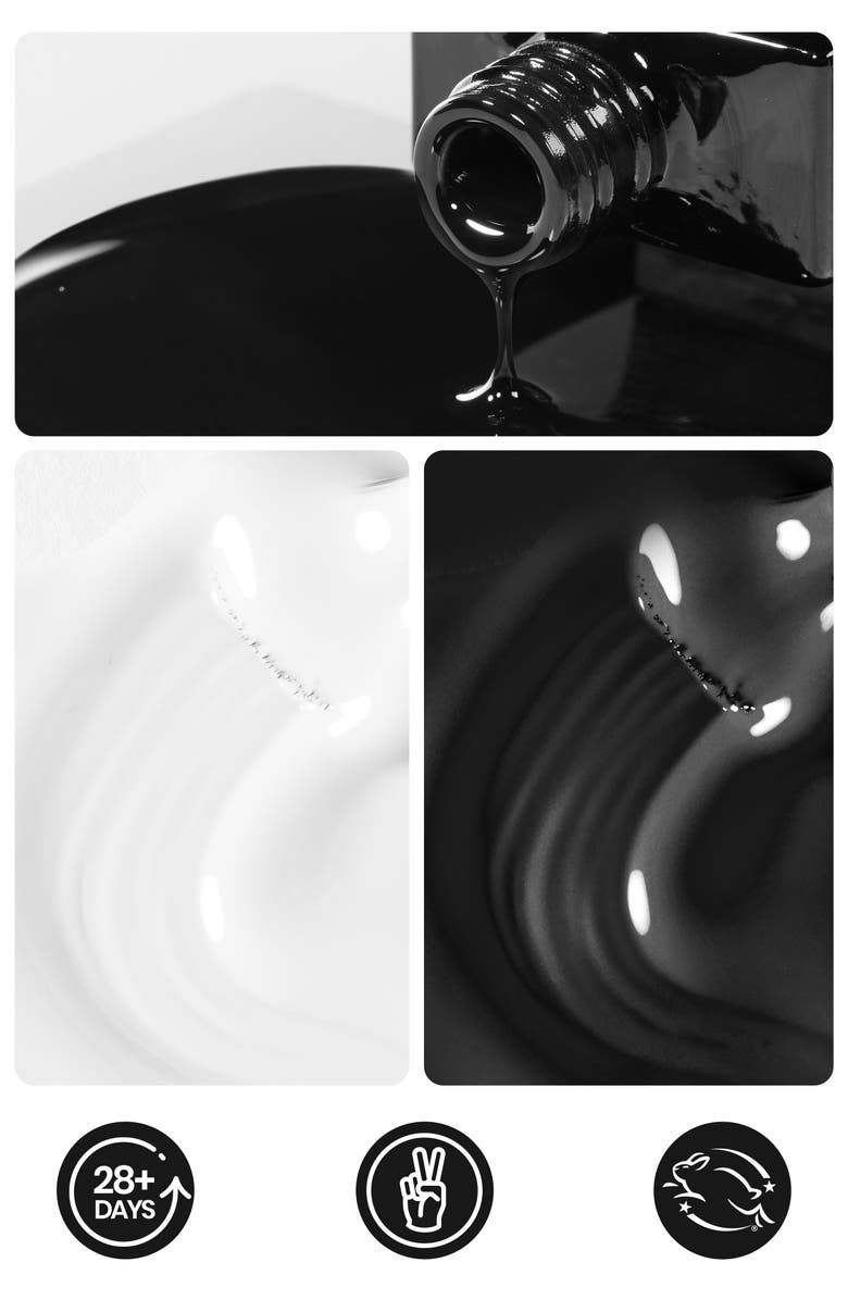 Beetles Gel Nail Polish(Black&White) Kit With UV Light, Alternate, color, Ethereal Glow