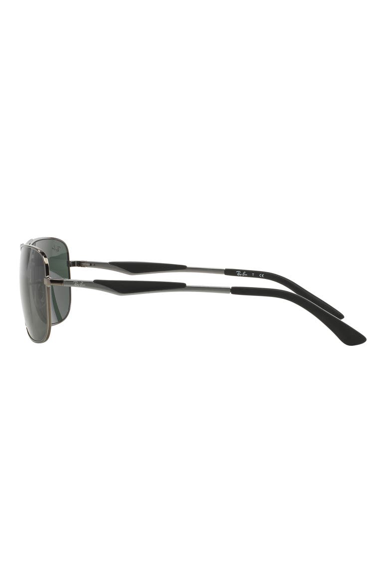 61mm Square Sunglasses, Alternate, color, GUNMET GRN