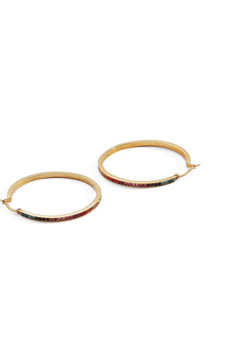 Alex and Ani Rainbow Ombre Pave Hoop, Alternate, color, Rainbow Ombre