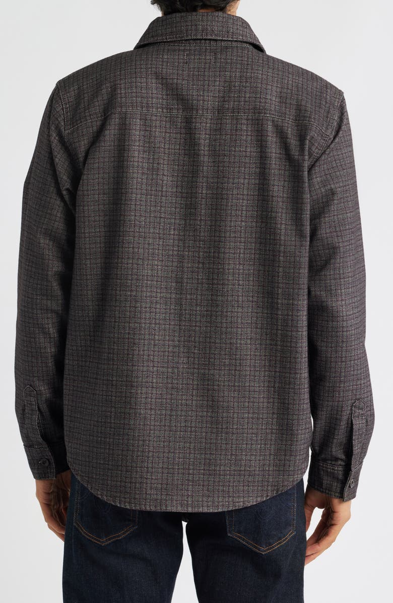 AG Wesley Relaxed Fit Utility Button-Up Shirt, Alternate, color, Tweedy Houndstooth Maroon Mult