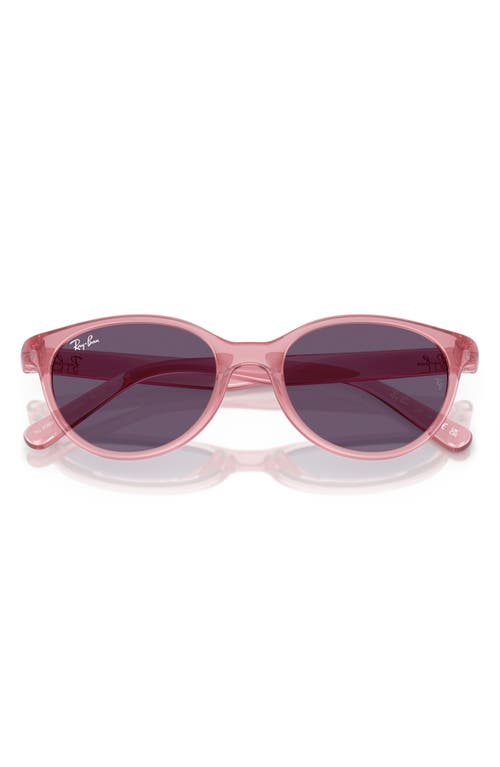 Ray Ban Ray-ban Kids' 47mm Oval Sunglasses In Trans Pink