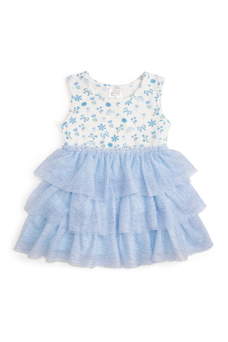 Sky Floral Tank Tutu Dress, Main, color, Pastel Blue