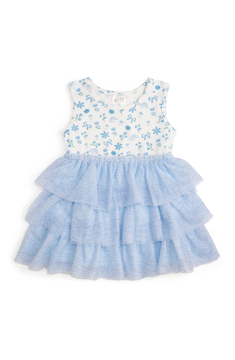 Sweet Wink Sky Floral Tank Tutu Dress, Main, color, Pastel Blue
