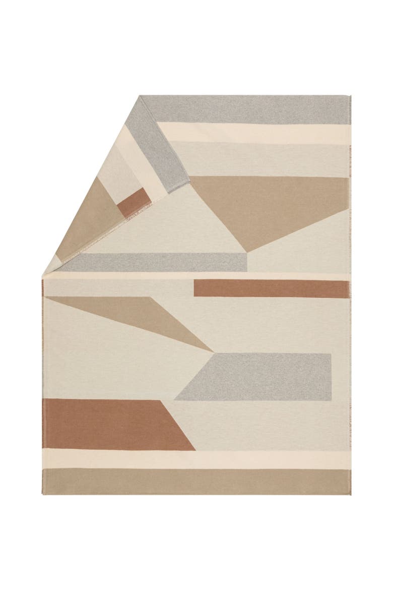 Luca Graphic Shapes Throw, Main, color, Ecru