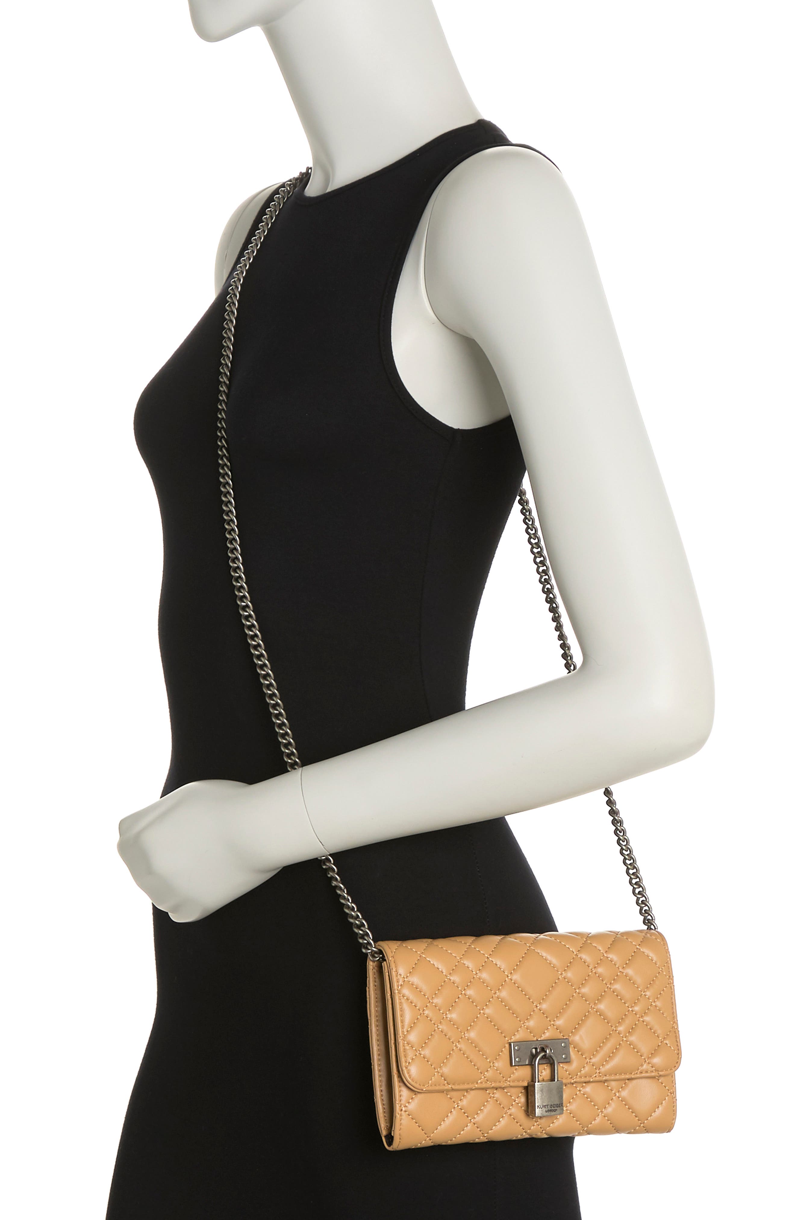 Kurt Geiger London KURT GEIGER Brixton Quilted Chain Wallet, Alternate, color, 